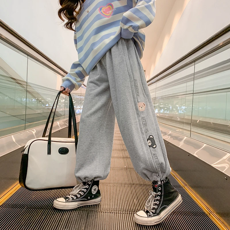 女童春秋款运动裤2023春装新款洋气中大童女孩春款裤子儿童休闲裤