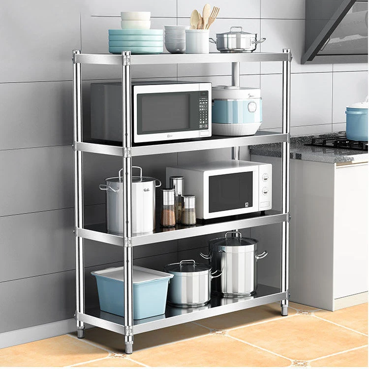 【好物分享】不锈钢厨房置物架落地烤箱架储物架多层锅架收纳架