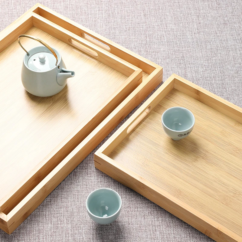 【宠粉浮力】平提托盘竹制茶盘楠竹干泡台放水杯餐盘烧烤盘家用