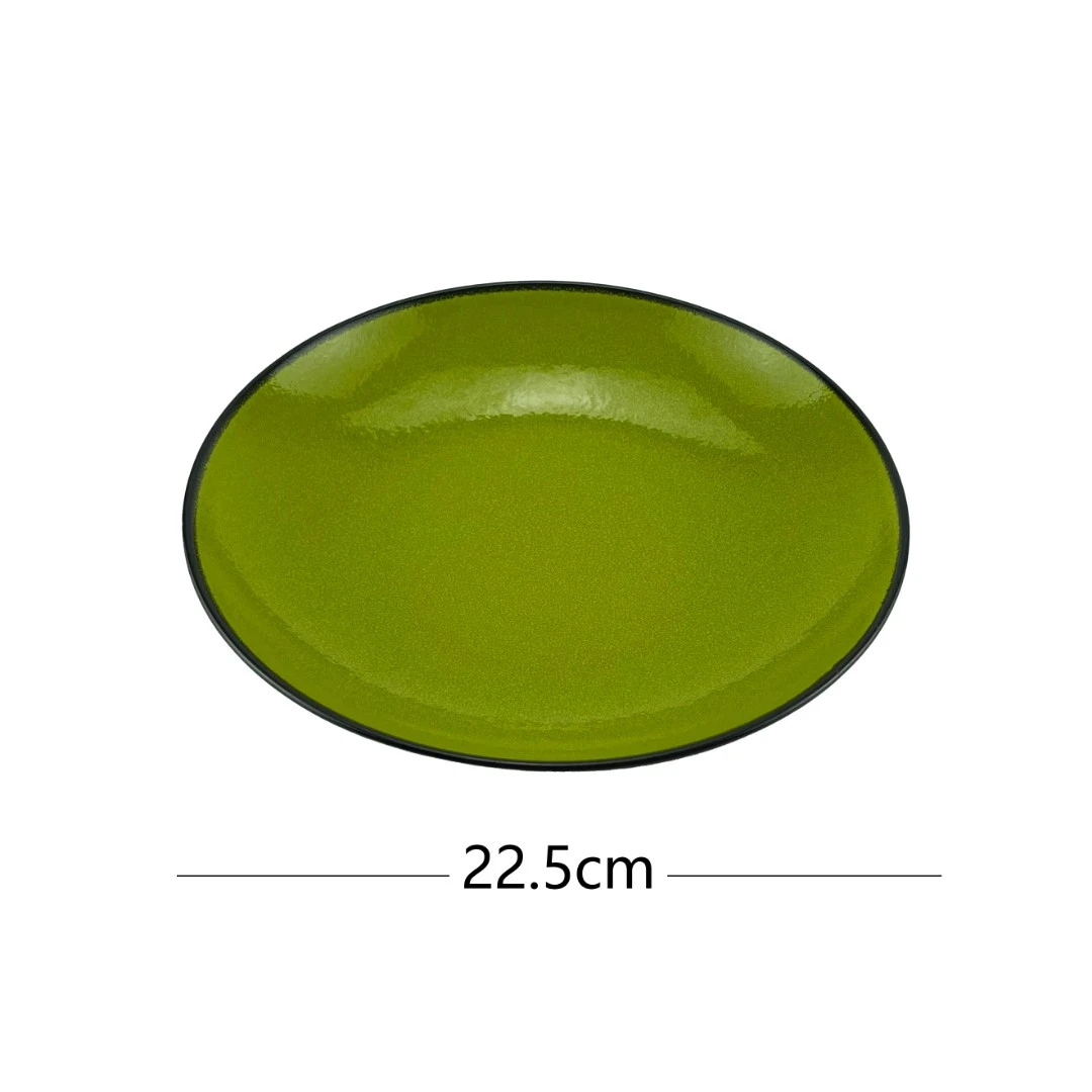 RAK FIRE GREEN COUPE BOWL   陶瓷简约个性餐盘汤盘深盘 22.5cm
