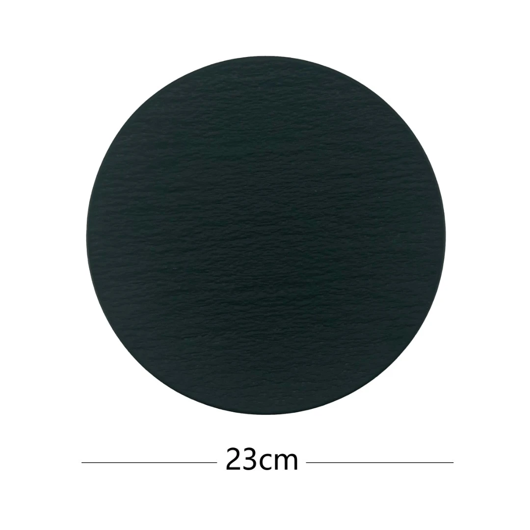 高颜值创意家用会客西餐餐具 哑光石纹白色黑色浅盘23cm