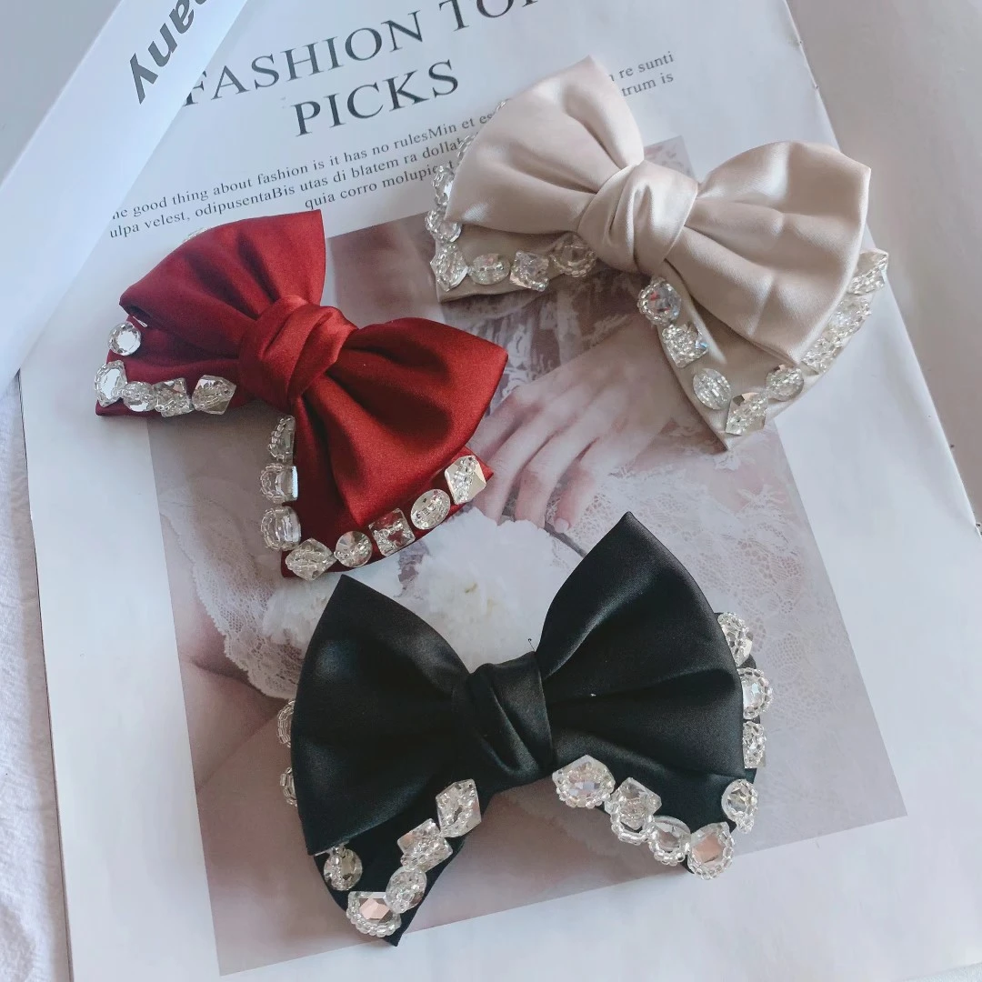 MiLeiYa绸缎蝴蝶结前扣 高跟鞋平底鞋可拆卸配饰 百搭DIY鞋子配件