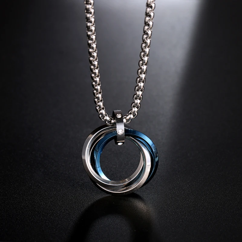 钛钢吊坠 三生三世项链男潮小众嘻哈吊坠男士潮牌百搭男生配饰品