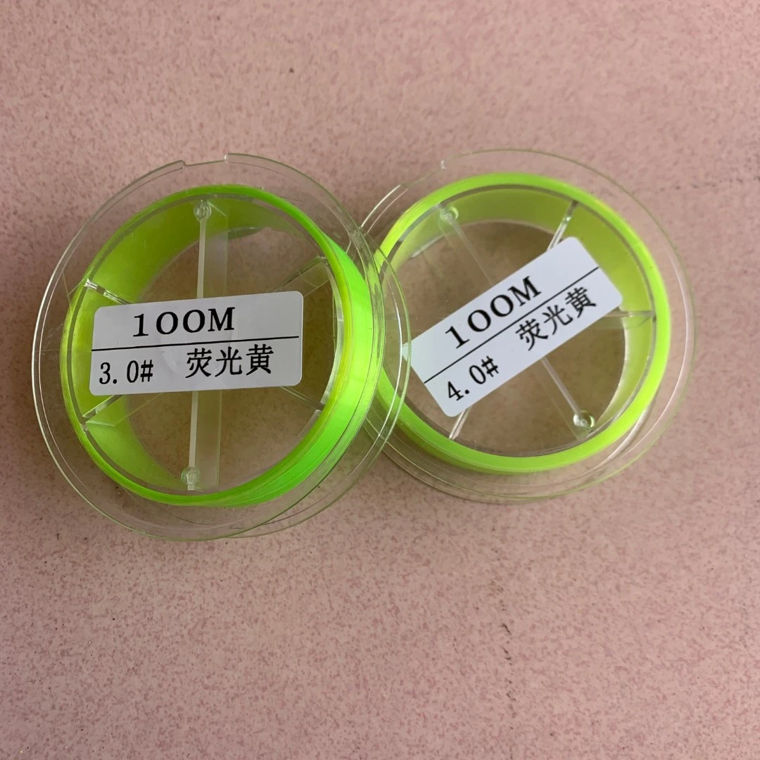荧光黄尼龙鱼线进口原丝鱼线渔轮使用耐磨鱼线