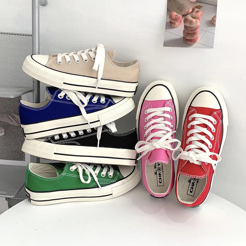 帆布鞋女1970s小白鞋子2022新款秋季透气低帮板鞋ins韩版学生潮流