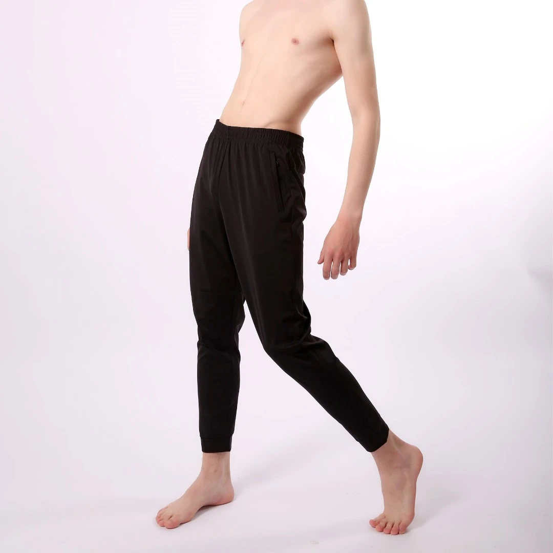 男士简约休闲弹力休闲训练跑步健身宽松爆款透气黑色户外裤子薄款