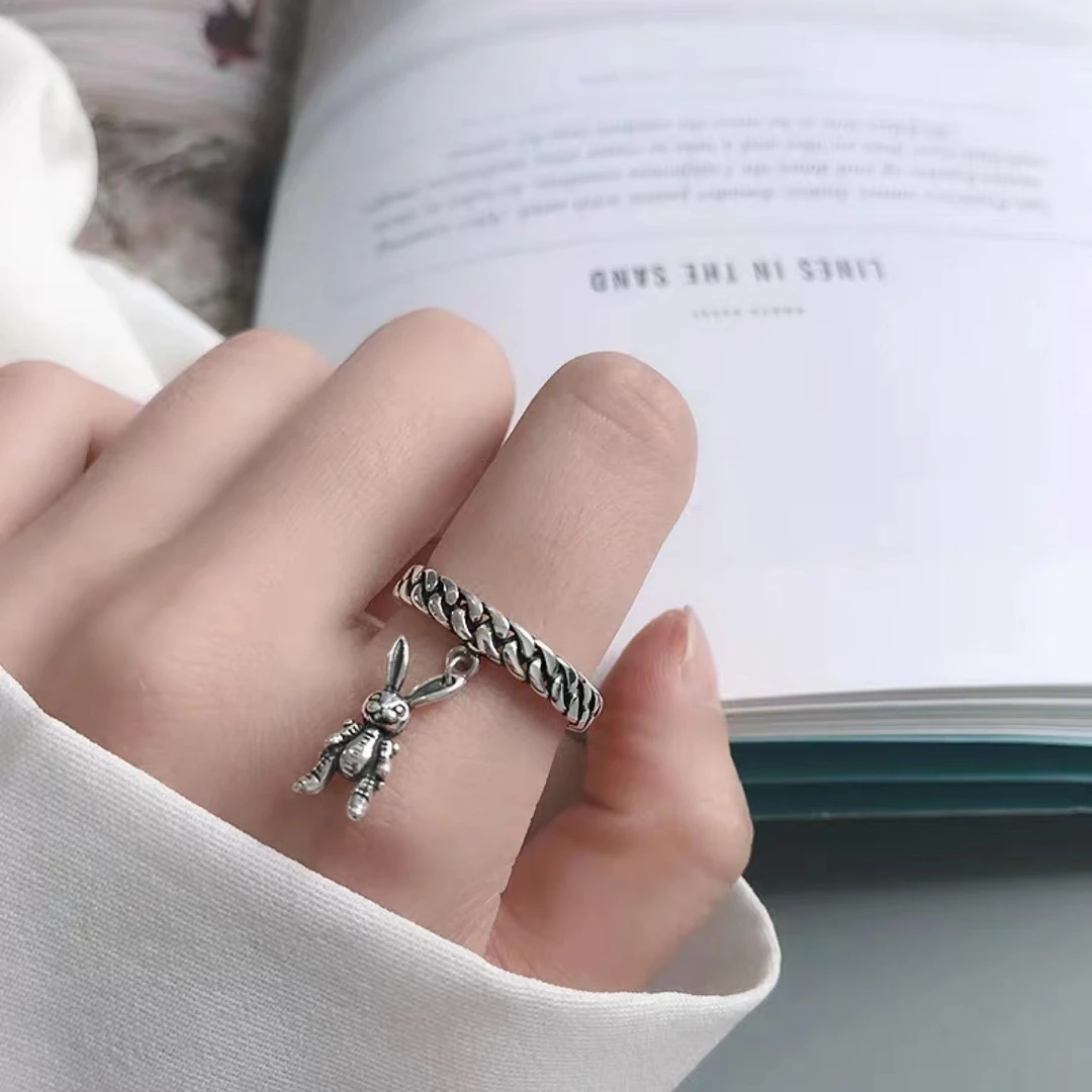 【兔兔戒指】可爱做旧甜美指环