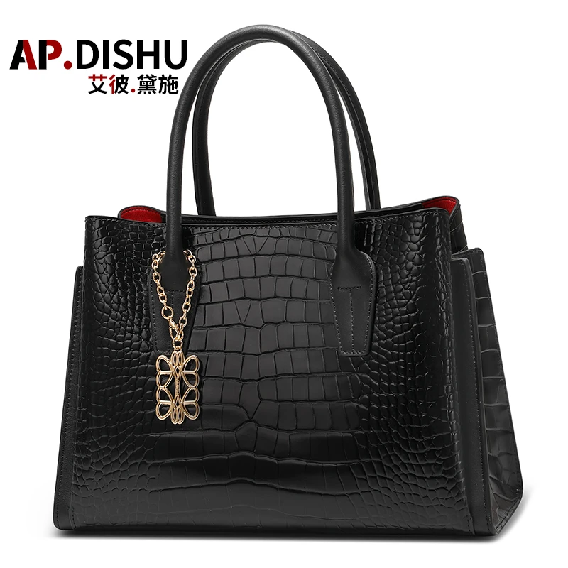 包包女2023新款头层牛皮鳄鱼纹女士包包高档大气百搭手提包单肩