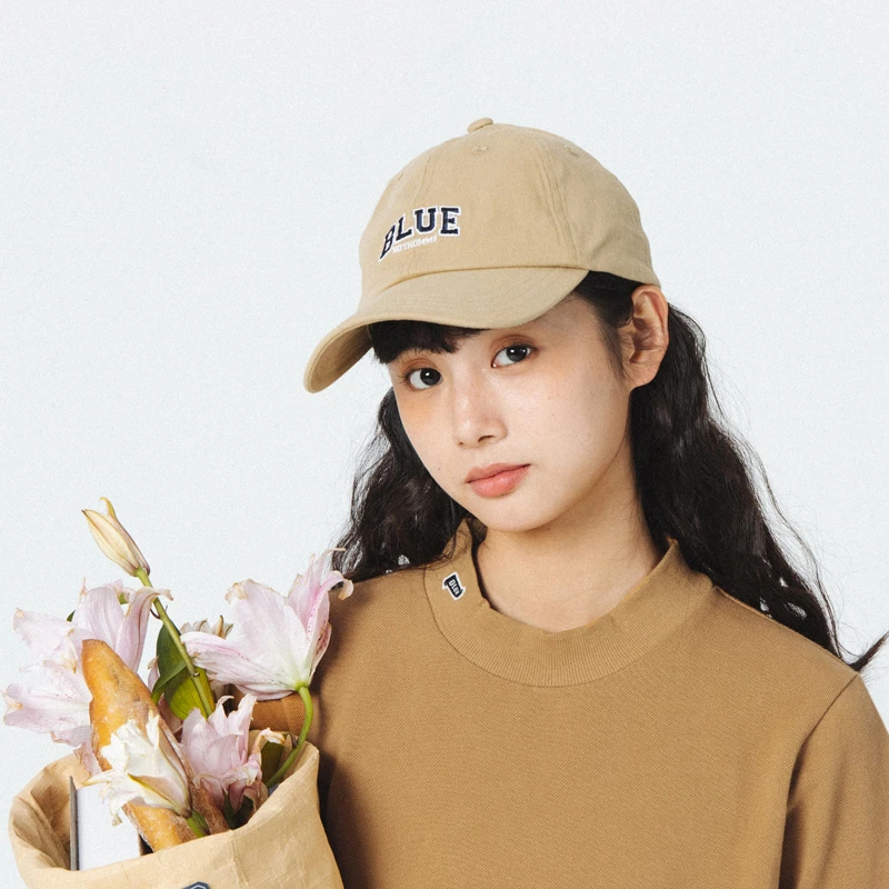 NOTHOMMEBLUE蓝岐2023新款经典LOGO刺绣鸭舌棒球帽韩版情侣帽子女