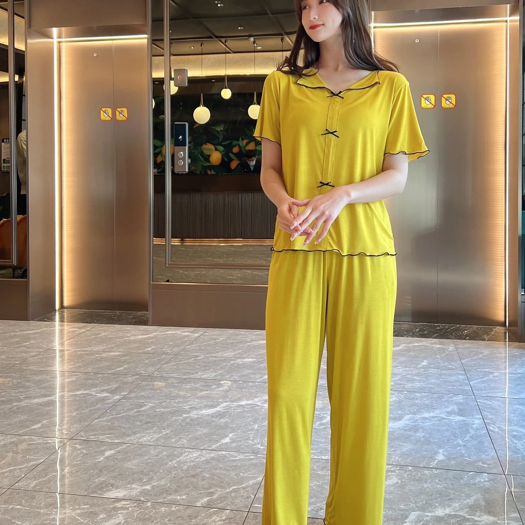 2023新款莫代尔蝴蝶结家居套装