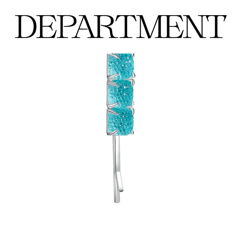 DEPARTMENT 铜合金发饰 冰沙钻糖果发夹水冰蓝轻奢设计师