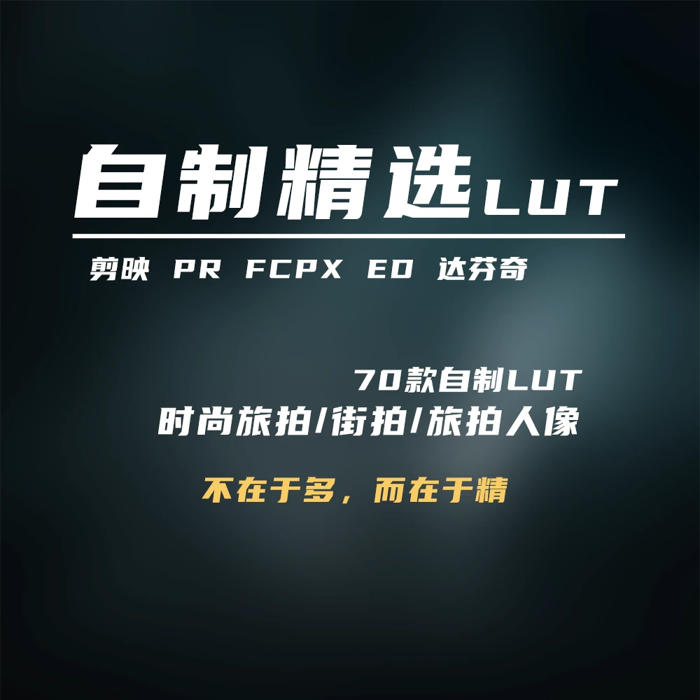 精选调色预设电影风街拍旅拍调色Lut（适用剪映 pr Fcpx 达芬奇）
