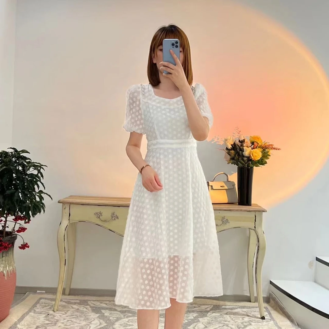 【DL高端定制】夏季小众气质女神范连衣裙926显瘦