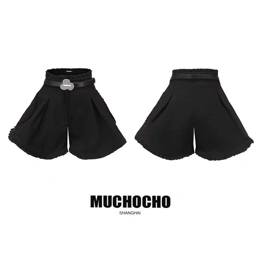 WEancheAM xMUCHOCHO 原创设计师品牌花边短裤M01CXB004西装百搭