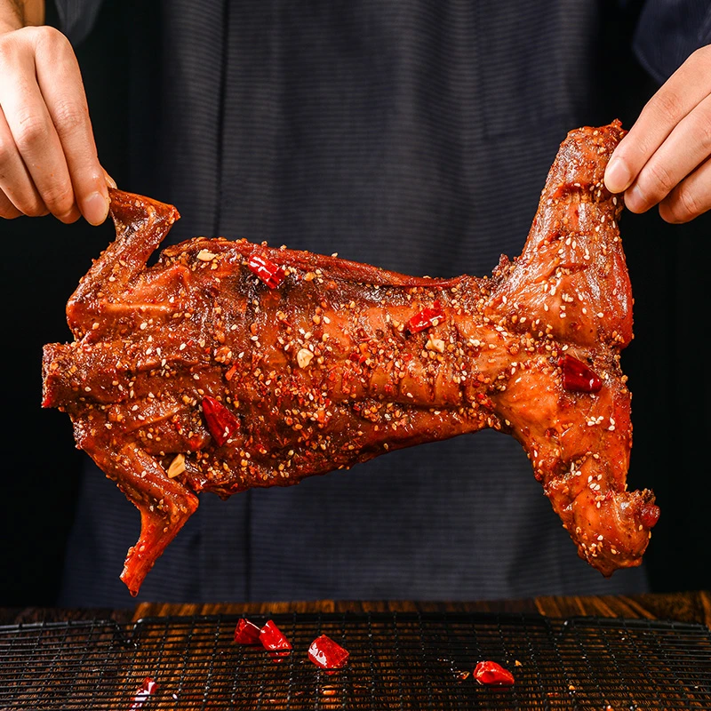 麻辣手撕烤兔800g四川自贡特产兔肉麻辣香辣烤兔即食整只去兔头