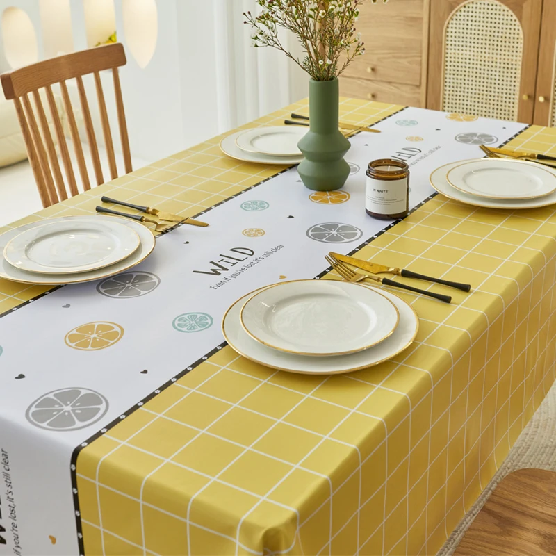 新款pvc桌布防水防油免洗轻奢ins风学生长方形餐桌台布防烫家用
