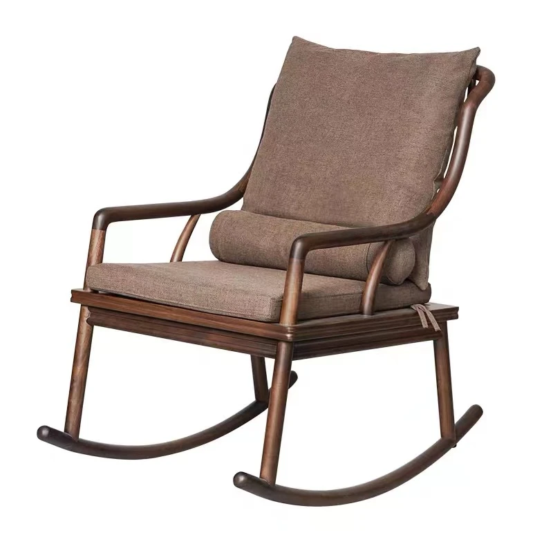 新中式实木摇摇椅躺椅大人阳台家用休闲午睡懒人沙发靠背逍遥椅北