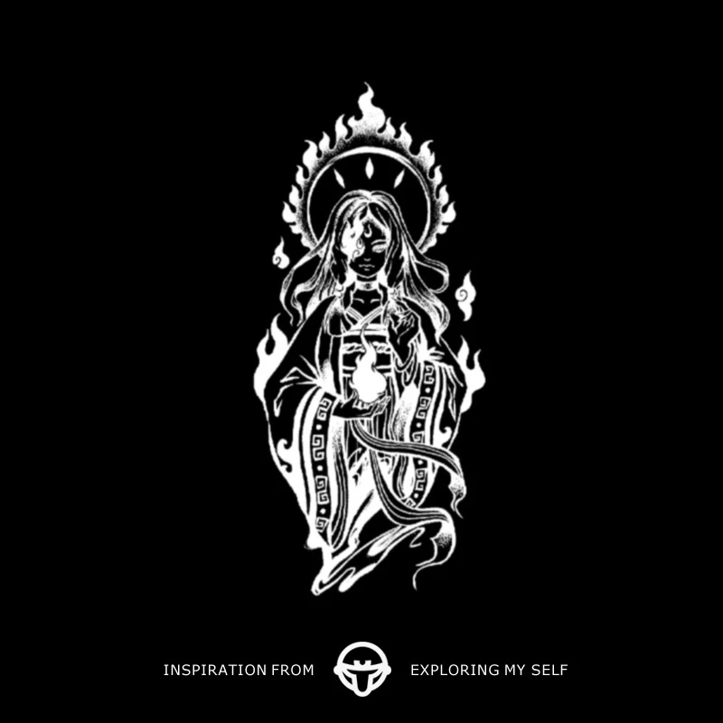 再变 山海经-旱魃草本纹身贴纸国风手臂图案仿真防水持久男女R351