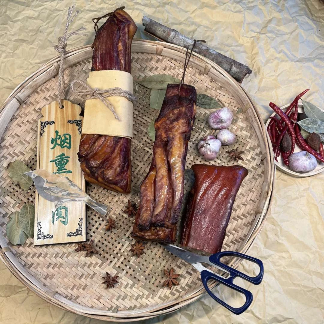 鑫权佳云南普洱农家熏烤风味特产烟熏五花肉三线肉