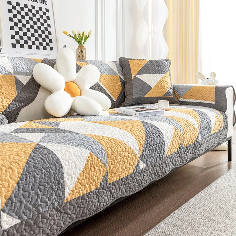 四季纯棉沙发垫防滑通用北欧简约全棉布艺坐垫子皮沙发套罩盖布巾