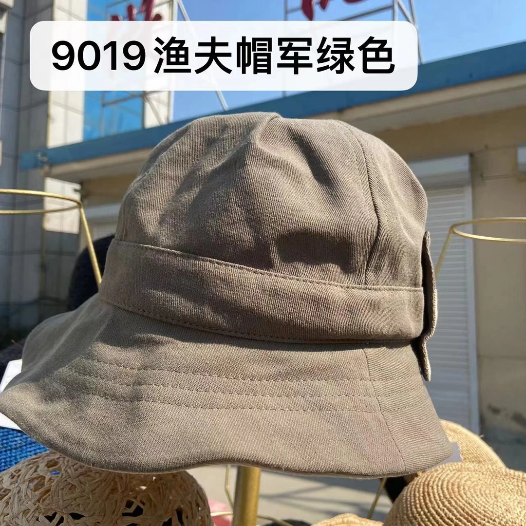 居家好物哎呦家9019军绿色渔夫帽时尚百搭蝴蝶结款