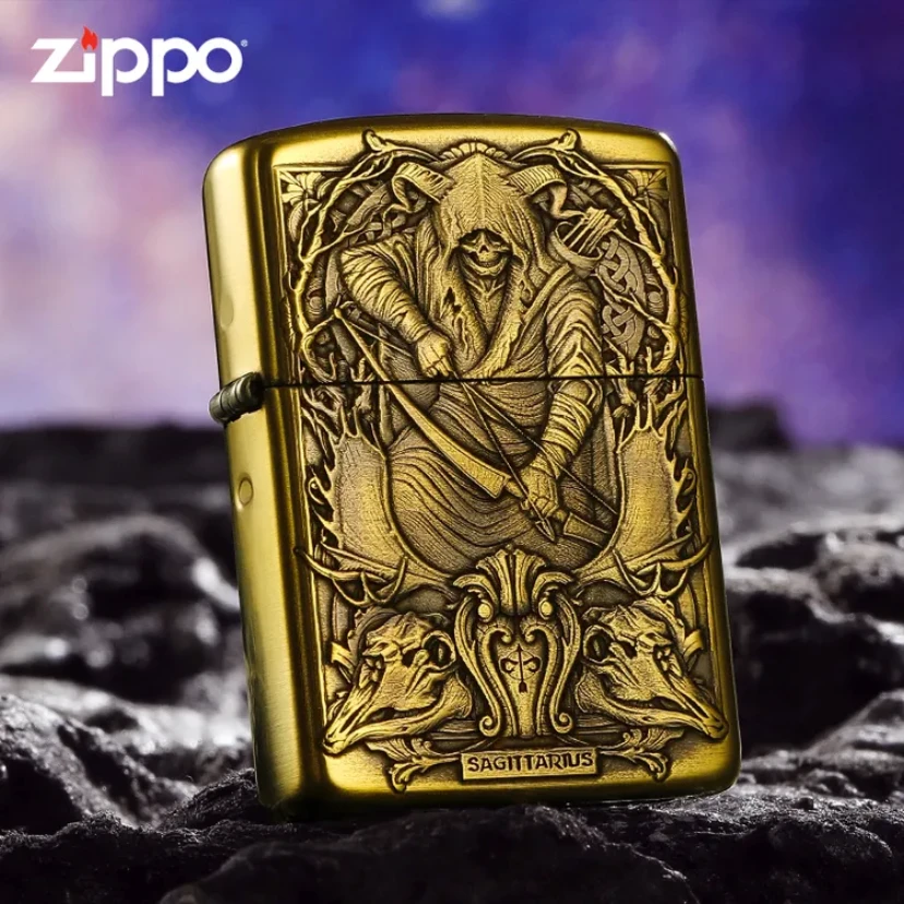 ZIPPO/之宝zippo打火机正品DIY-168-黄铜浮雕十二星座-个性-DYJ1