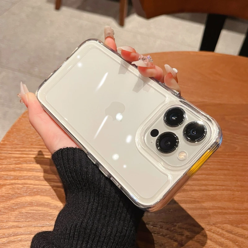 苹果华为 高清透亮软胶简约透明手机壳潮牌iPhone11/12/13男女款