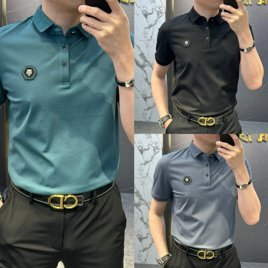 【666274】佤沙服饰春夏进口水柔棉翻领半袖T恤