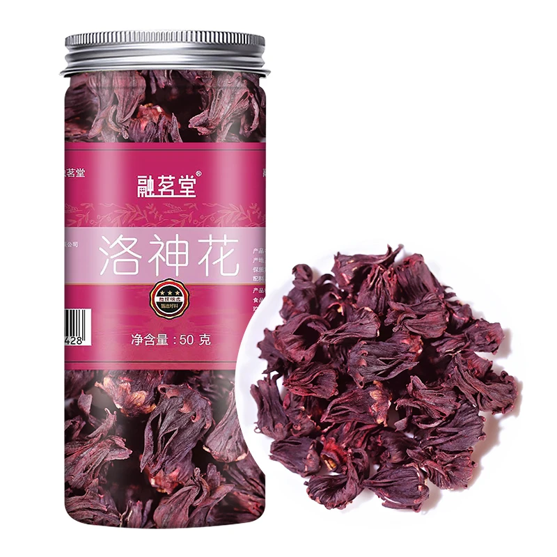 融茗堂 新洛神花茶玫瑰茄干果脯洛神花干水果茶花茶50g罐装酸甜