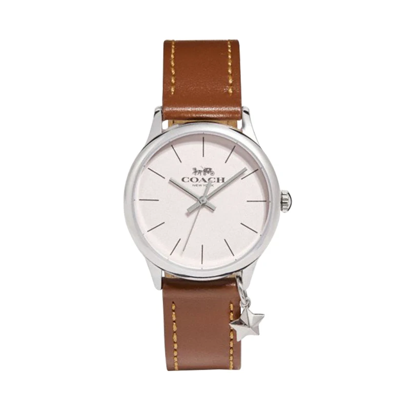 COACH/蔻驰棕色表带时尚女士腕表气质经典手表 W1549SAD 香港直发