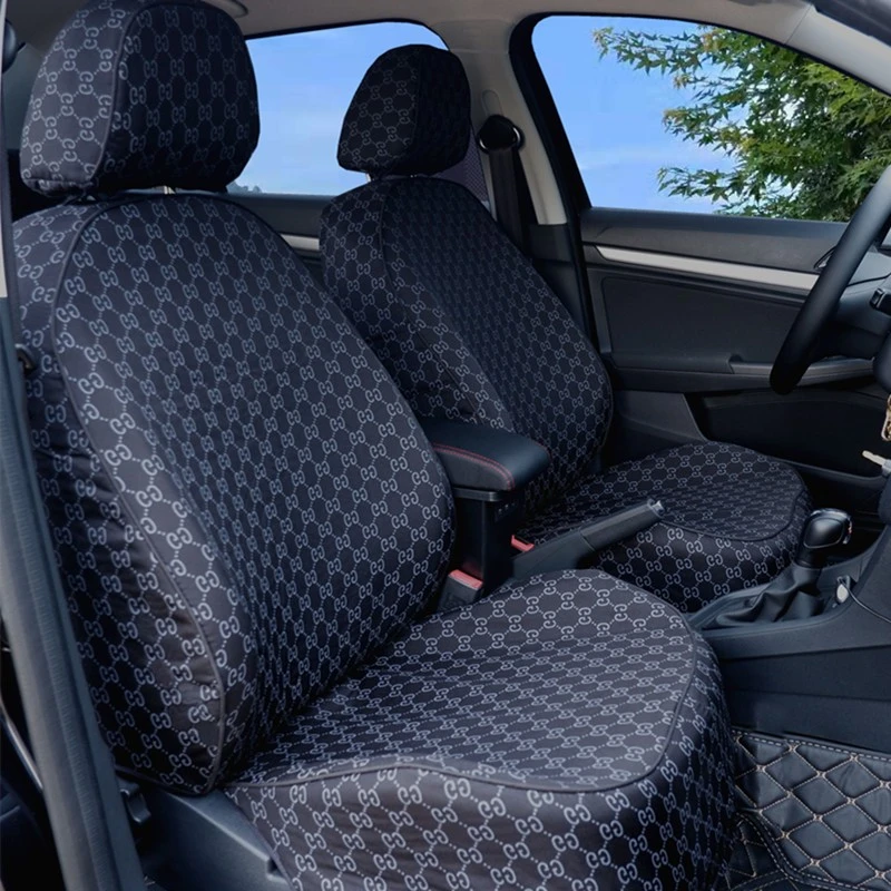 汽车座椅套亚麻布艺全包围定制25新款亚麻坐垫套新款网红可爱男女