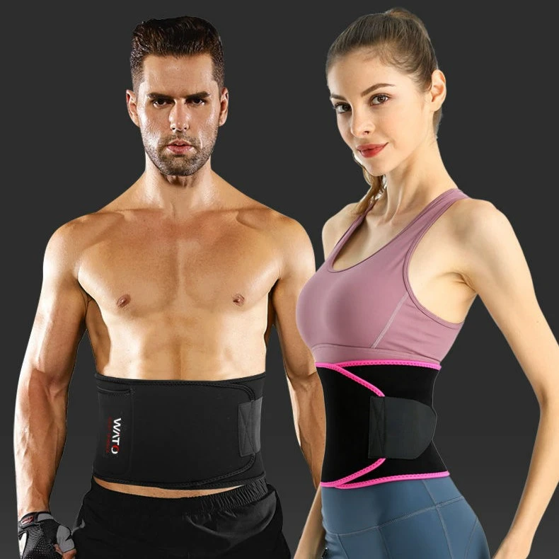 运动暴汗束腰带跑步健身腰带辅助发汗透气训练带塑腰腰带男女通用