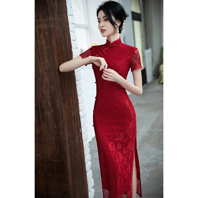 红色旗袍2025年新款年轻款气质高端高级感旗袍女款2024款网红款
