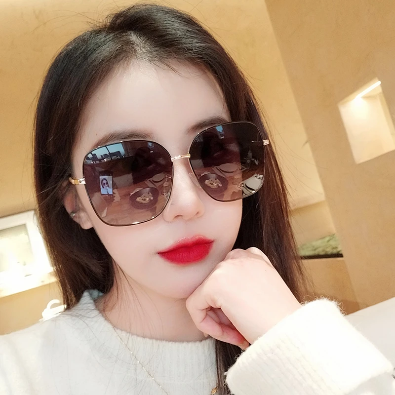 太阳镜女士2025新款网红潮偏光防紫外线墨镜圆脸大脸显瘦开车眼镜