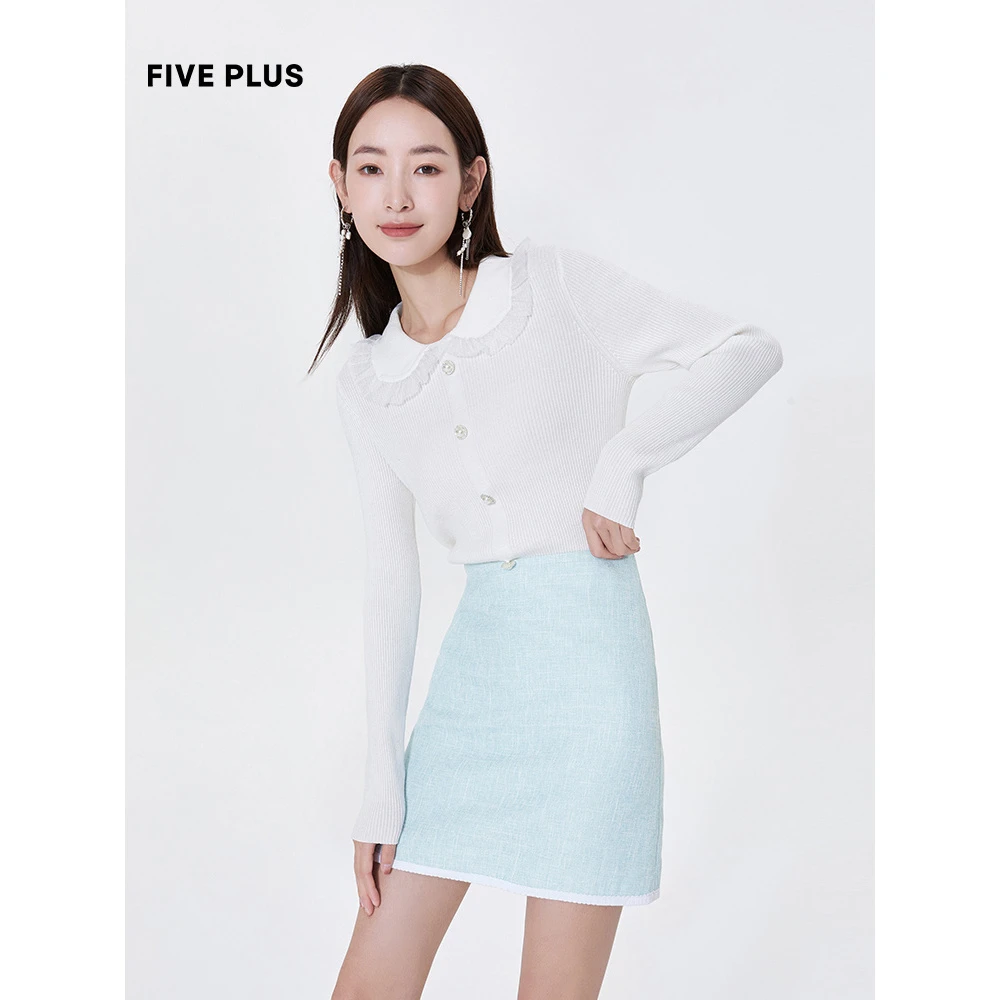 《李易行》FIVE PLUS法式小香风半身裙女高腰针织2WE1071410