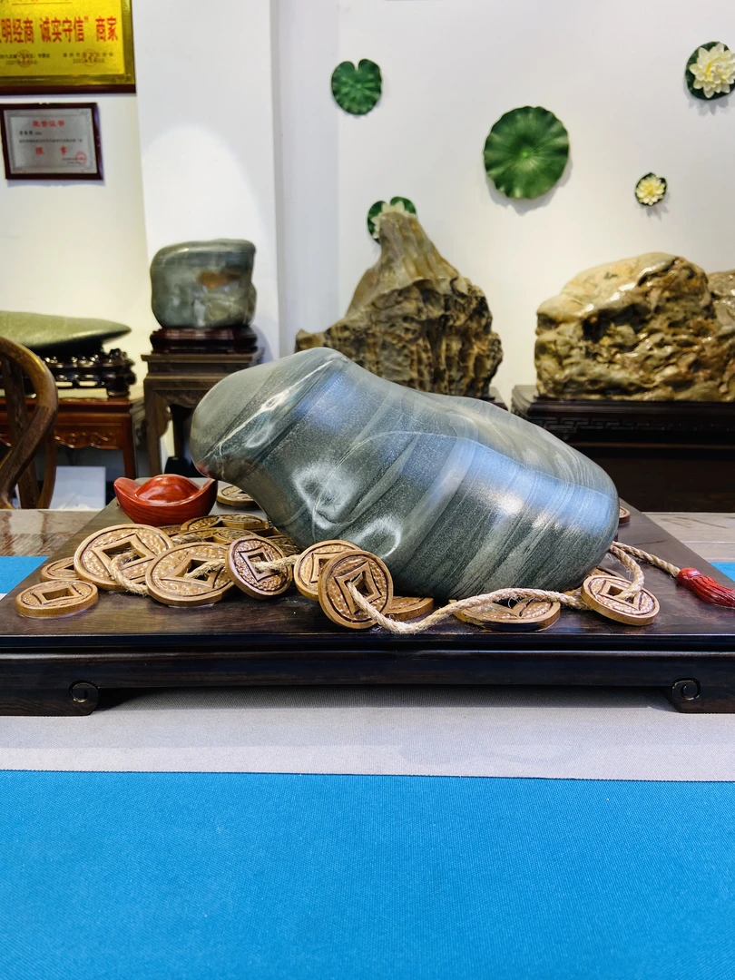 福袋（乾坤袋）奇石家居摆件 贵州乌江石