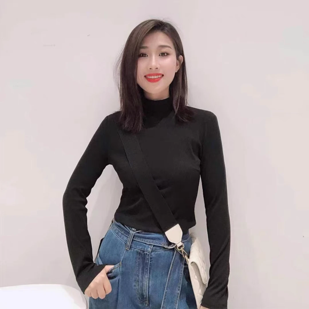 【阿玛施AMASS】  半高领短款打底衫5300670