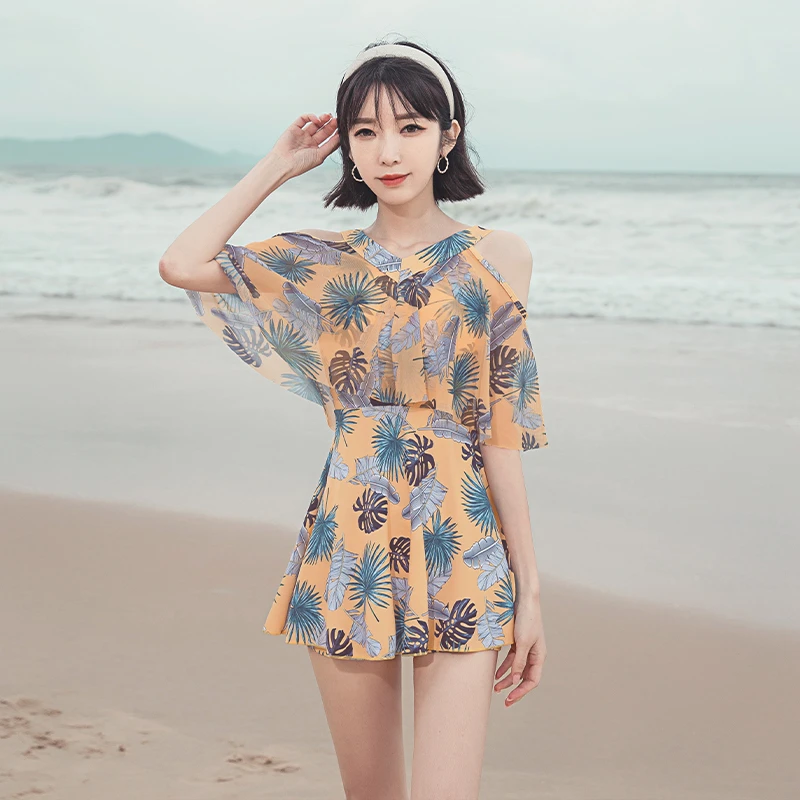 佑游12225泳衣女2025新款显瘦遮肚大码MM游泳遮肉保守游泳衣泳装