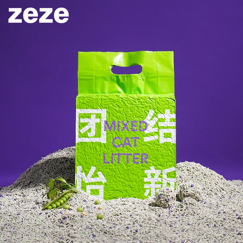 ZEZE豆腐混合猫砂除臭无尘膨润土猫砂20公斤10公斤包邮结团硬