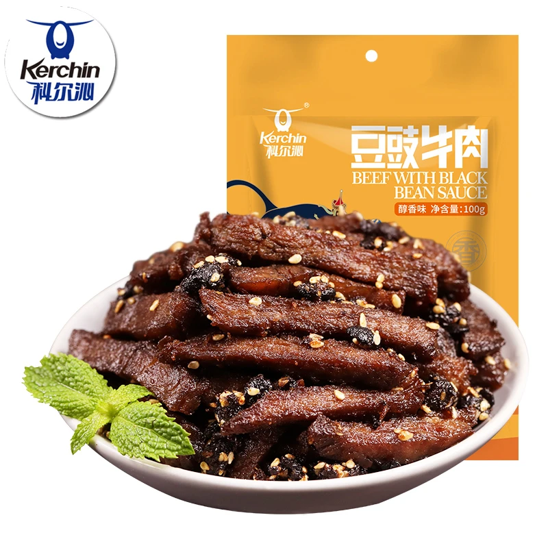 科尔沁豆豉牛肉100g/袋休闲零食原切牛肉醇香营养筋道美味