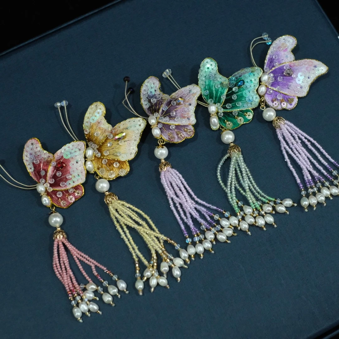 【绣美天下】纯手工刺绣壮锦工艺品压襟配饰新国风饰品