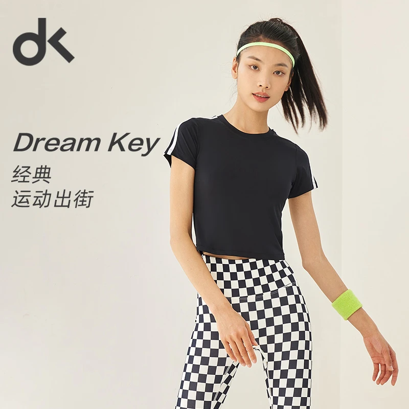 DK运动短袖透气运动t恤女夏季训练跑步健身服吸汗上衣尤莱特3001
