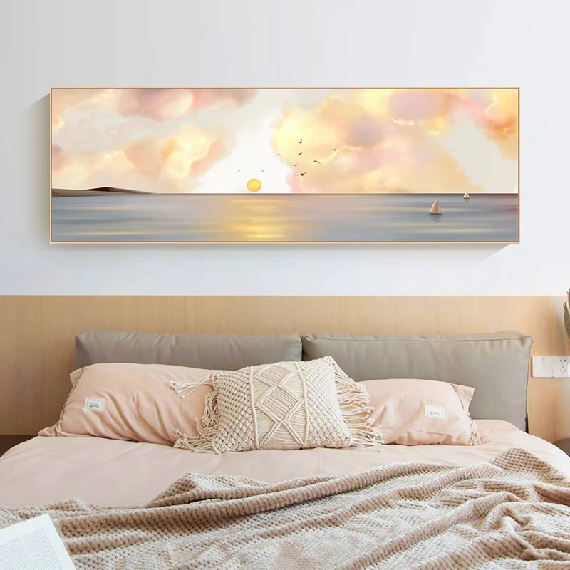 5d钻画满钻新款北欧风格温馨卧室床头砖石画小清新风景点钻绣