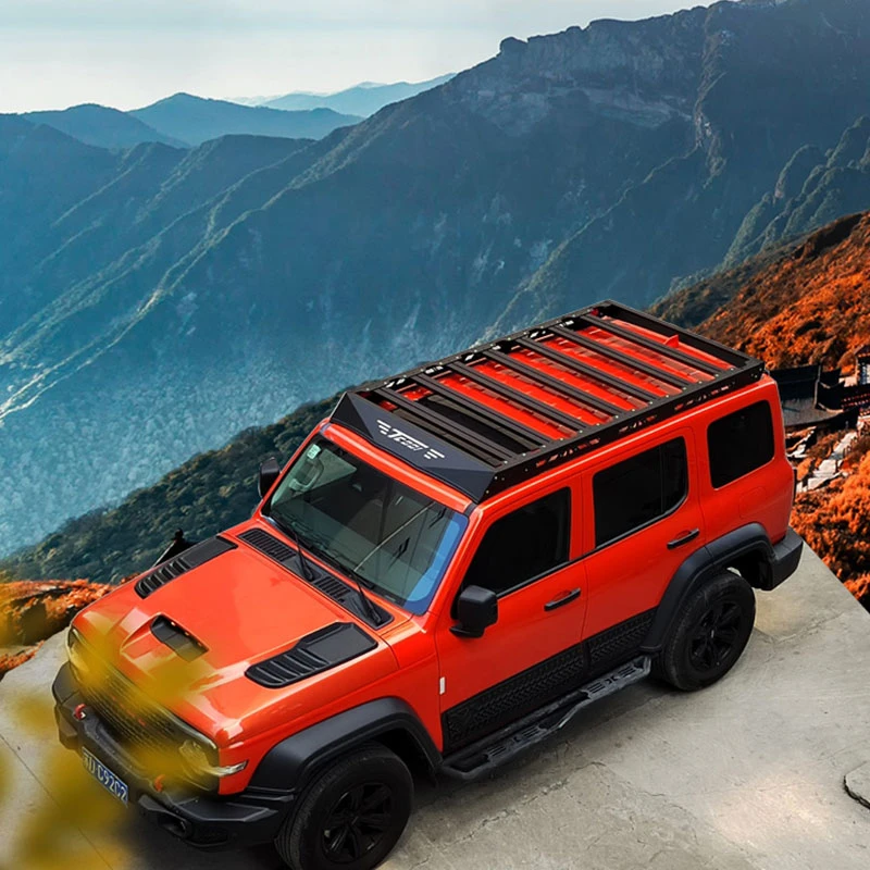 坦克300、500、H9、迈特威、LC系列黑豹款车顶平台储物