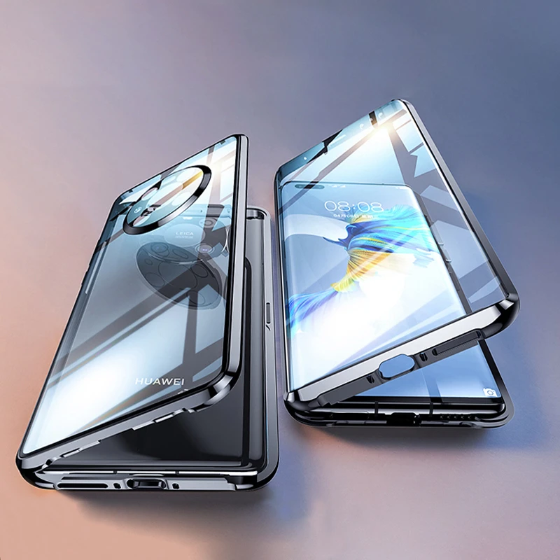 【HUAWEI/华为Mate50/40全系手机壳】双面玻璃防摔网红款全包磁吸