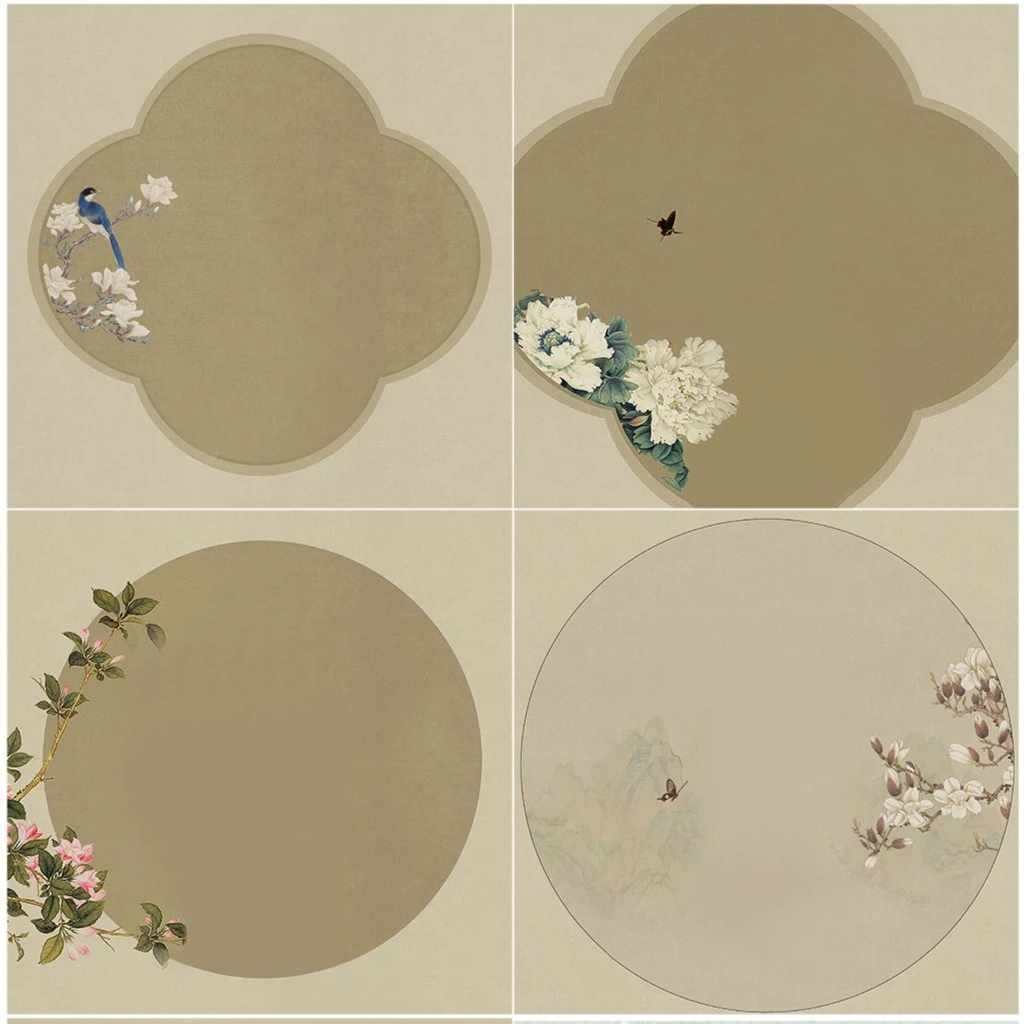 艺术微喷复古斗方32*32cm半生熟软笔硬笔作品宣纸