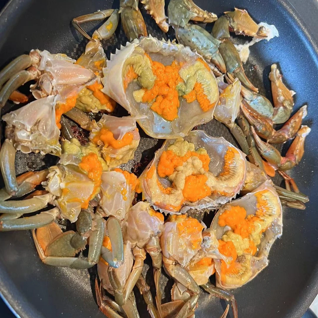 顶津南沙顶津青蟹鲜活海鲜红膏蟹海蟹红鲟母螃蟹3到4只1.3-1.4斤