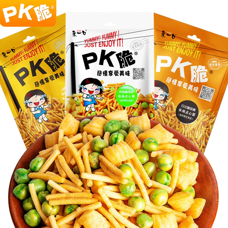 【粉丝福利】来一口138gPK脆点心面休闲小零食虾条独立包装