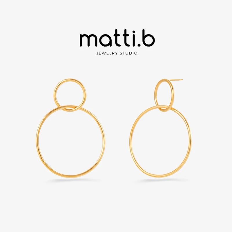 铜合金耳饰 小众时尚素圈圈圈耳环女个性简约百搭夸张耳钉女1491