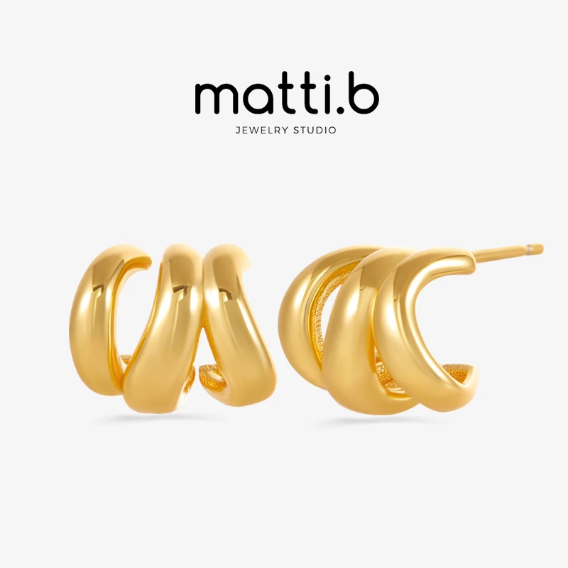 铜合金耳饰 小众个性简约ins风时尚轻奢气质设计高级女士耳钉1493